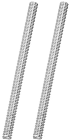 QUARKZMAN 2-pack M6 x 90 mm helgängad stång 316 rostfritt stål högergänga gängstift för möbelmontering fastsättning 1 mm lutning