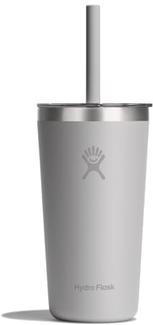 Hydro Flask All Around Tumbler Clear Straw Lid, Insulated Travel Mug, Insulated Coffee Cup 20 Oz Birch