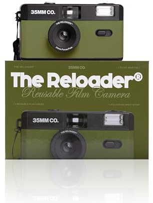 Reloadern 35 mm återanvändbar filmkamera med blixtar, kompatibel med alla 35 mm filmer, analog punkt och fotografering med manuell förskott och spånning, perfekt för resor, nybörjare och
