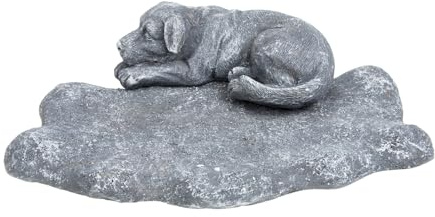 FIXOSHEE Lapide in Resina per Cani, Pietra Commemorativa per Animali Domestici Resistente all’umidità Incisione Personalizzabile, Ornamento per Giardino e Luogo di Riposo Finale