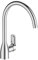 Jacob Delafon - Mitigeur d'Évier de Cuisine KUMIN - Bec Orientable - Butée Mi-Débit - Débit 10 L/min, économe - Hauteur sous bec 22,5 cm - Chrome - E99477-CP