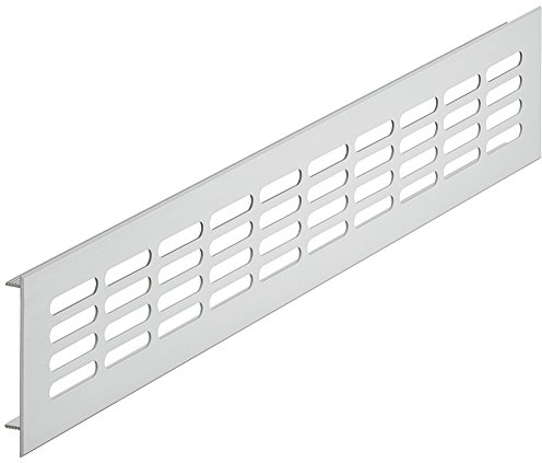 Belüftungsblech rechteckig Lüftungsgitter Aluminium silber Stegblech Möbel & Tür-Gitter oval - H6001 | Länge 1000 mm | Breite 80 mm | MADE IN GERMANY | 1 Stück - Abluftgitter für Bad & Küche & Wand