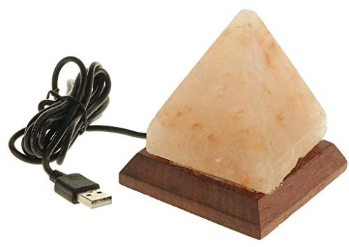 Tubayia - Lampada da comodino con cristalli di sale di cristallo, per camera da letto, cameretta dei bambini, soggiorno, ecc.