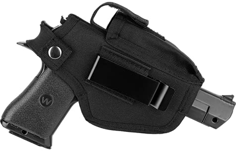 Gexgune Jagdartikel Pistolenhalfter für verdeckte Tragepistole Airsoft-Waffentasche für S & W M & P Shield Alle ähnlich großen Handfeuerwaffen für die rechte Linke Hand ziehen