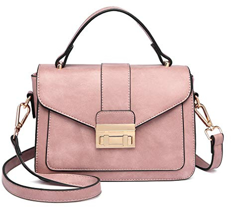 Miss Lulu Women Top Handle Bag Handbags Pu Leather Shoulder Bag Elegant Modern for Work Shopping Travel Small