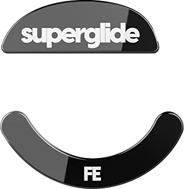 Pulsar Gaming Gears Superglide Type-S Musskates för Xlite, Svart | Ultra-Fast Jämnt glid, Ultralåg friktion, Slitstarkt aluminosilikatglas, Polished Rundade kanter, Exakt spårning