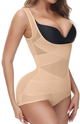 Tummy Control Body Shaper Womens Open Bust Bodysuit Slimming Shapewear Breathable Body Shaping Bodysuit Waist Trainer