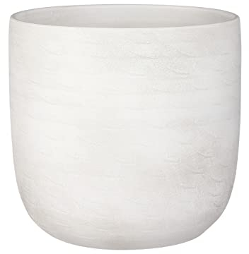 MICA Decorations Nora Blumentopf - H31 x Ø34 cm - Terrakotta - Offwhite