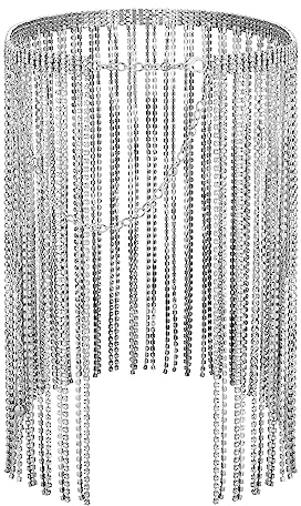 CHIC DIARY Glitzer Strassgürtel Körperkette Fransen Rock Kettengürtel Taillenkette Dekorativer Strass Hüftkette Silber