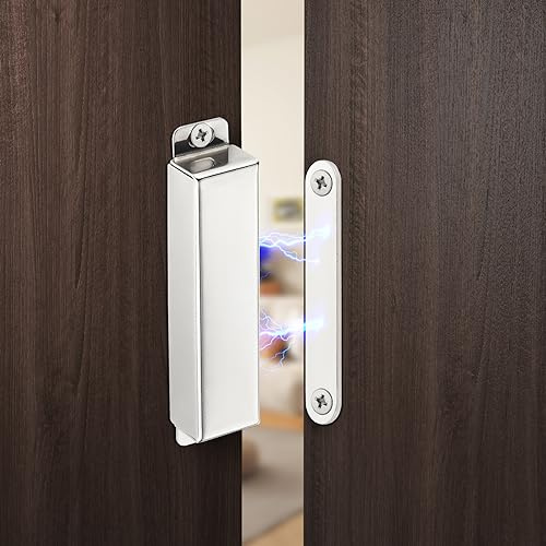 2 Pack | Heavy-Duty Magnetic Door Catch - 90lb Pull Force, Stainless Steel, Anti-Rust, Ideal for Screen Door, Pantry Door, Barn Door and RV Doors.