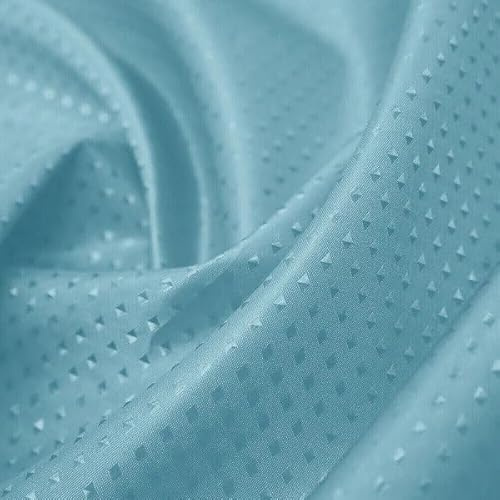 iPEAK Shower Curtains Heavy duty Mould Proof Mold-Resistant Water Repellent Washable Diamond Fabric Bathroom Curtain 180cm x 180cm (Sky Blue)