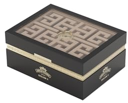 Humidor Per Sigari ADRIAN MAGNUS, Scatola Cedro Con Igrometro, Humidor Fatto a Mano, Excelsium 50, Umidificatore, Humidor Ultra-Premium Capacità 50-75 Sigari