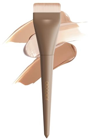 docolor Flat Foundation Brush Korean Makeup Brush Liquid Makeup Brush Premium Makeup Face Brush for Blending, Cream, Thin Foundation Brush Makeup Tool Face Foundation Flat Brush,Khaki