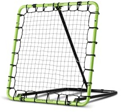 EXIT Toys Tempo Multisport Rebounder - Regolabile in 7 posizioni - Fornisce un forte rimbalzo - Include ancoraggi a terra - Per calcio, pallamano, hockey e altro - 100x100 cm - Verde/Nero