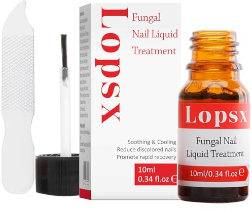 Traitement antifongique pour ongles d'orteils extra puissant et réparateur | Formule végétale Lopsx avec lime | Liquide 10ml pour soin des mycoses des ongles d'orteils