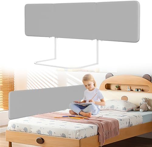 Eikuavons fallskydd säng 150 cm, bärbart sänggaller, justerbar höjd | Fällbart sänggaller med 2 säkerhetsbälten och ficka för barnsäng, föräldersäng och resårsäng, verktygsfri montering