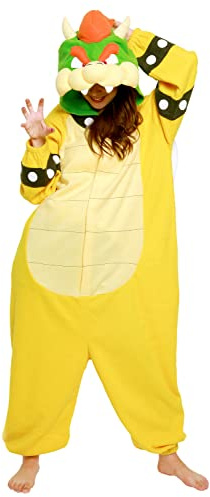 SAZAC Mario Bros Kigurumi Bowser kostym fin klänning Mario Bowser Pyjamas King Koopa