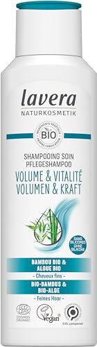 lavera Shampooing Soin Volume & Vitalité - sans silicone - Volume, souplesse & tonicité - vegan - cosmétiques naturels - 250 ml