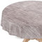 ANRO Tischdecke abwaschbar Wachstuch Wachstuchtischdecke Gartentischdecke Leinen-Optik Pflegeleicht Wasserabweisend 120 x 120 cm (Rund) Grau Schnittkante