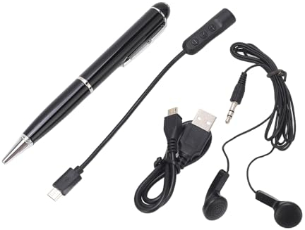 Penna di Registrazione Audio Digitale per Lezioni e Riunioni, Mini Dispositivo di Registrazione Audio Portatile con Riproduzione di MP3, Supporto per Registratore Ad Attivazione