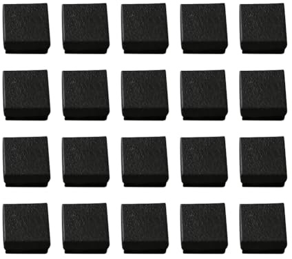 Lot de 20 boîtes Cadeau en Carton pour Bijoux, bagues, Boucles d'oreilles, Anniversaires, Anniversaires de Mariage, Noir