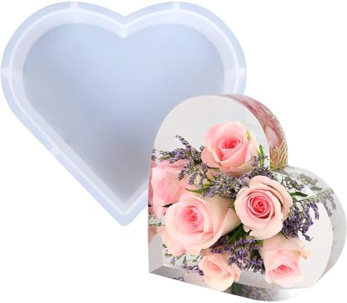 Große Silikonform für Epoxidharz, Herzform, Harzformen