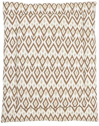 Meyco Ikat laufgittereinlage Alfombrilla para Parque Infantil, 100% algodón, Arena/Caramelo, 80 x 100 cm