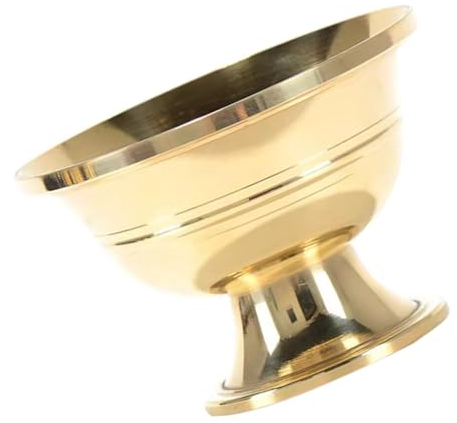 CáLiz De Ofrenda De AleacióN De Cobre, Taza De Agua Para AdoracióN, DecoracióN De Templo Y Hogar, DiáMetro 6.8cm, Color Dorado