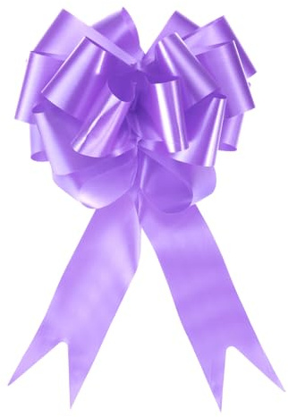 QUARKZMAN 10pz 12cm Grande Fiocco Tirante Grandi Fiocchi Regalo Nastri Viola Chiaro per Cesti Auto Matrimonio Regali Fiocco di Natale