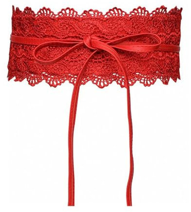 ZKGYUS Damen Taillengürtel & Bindgürtel - Rot