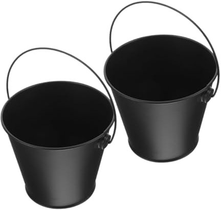 TOYZFRIENDY 2pezzi Secchio Per Grasso in Metallo Per Barbecue e Contenitore Per Olio e Grasso Da Cucina Riutilizzabile e Facile Da Pulire