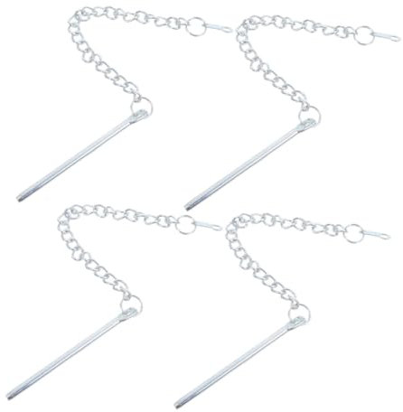 FUNOMOCYA 4 Pièces Chaîne de Fixation Métallique pour Parasol de Jardin Sangle Stabilisateur Durable pour Umbrellas Extérieurs Compatible avec Divers Modèles de Parasols