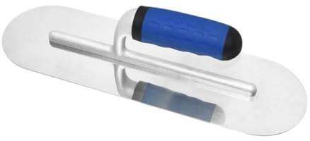 Hipzeepo Cazzuola per Finitura Calcestruzzo Rotonda con Manico In Plastica In Acciaio Inossidabile Cazzuola per Finitura Calcestruzzo con Manico In Plastica, B