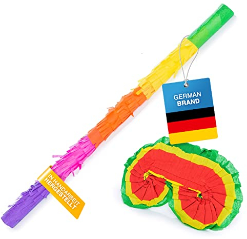 Pinata Party-Dekoration zum Befüllen mit Süßigkeiten für Kinder-Geburtstag Hochzeit Party (Augenmaske und Zauberstab)
