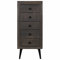Tidyard Kommode Holzschrank Schubladenkommode Apothekerkommode Mehrzweckkommode mit 5 Schubladen, Massives Altholz + Stahlbeine 40 x 40 x 91 cm