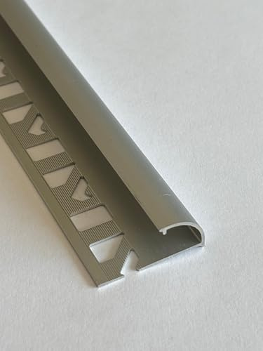 MED Profili pavimenti e rivestimenti, profilo jolly ad angolo, Acciaio inox, Alluminio e Plastica (ALLUMINIO SATINATO H 8)