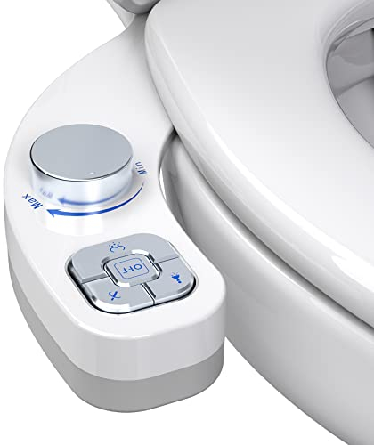 Bidet Aufsatz Nicht elektrisches Bidet Doppeldüse (Front- und Heckwäsche), selbstreinigender Bidet-Toilettensitz-Aufsatz mit einstellbarem Wasserdruck