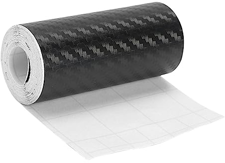 Film en fibre de carbone | Autocollant pour voiture, imperméable, en sergé tissé, autocollant anti-rayures pour tableau de bord de voiture, pare-chocs