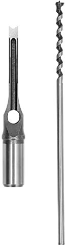 Broca Para Escoplear Con Orificio Cuadrado, Broca Para Escoplear Con Orificio Cuadrado, Cincel Para Escoplear Ajustable De Acero De Aleación, Herramienta Eléctrica Para Carpintería(8mm)