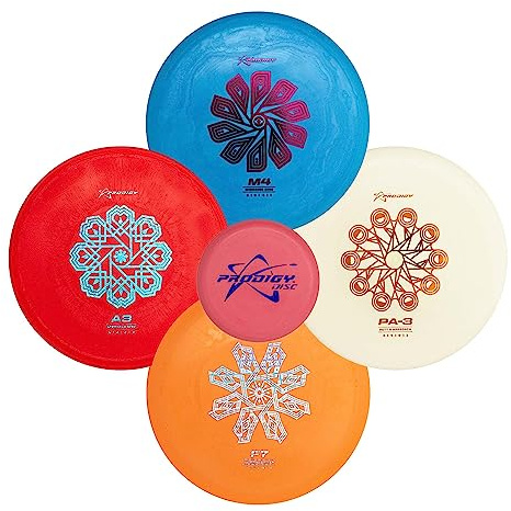 Prodigy Disc 200 Plastic Disc Golf Set | Beginner Frisbee Golf Discs Set | Set of 4 Discs | Includes Putter, Midrange, Fairway Driver, Distance Driver, Mini Golf Discs | Disc Golf Starter Set for Men