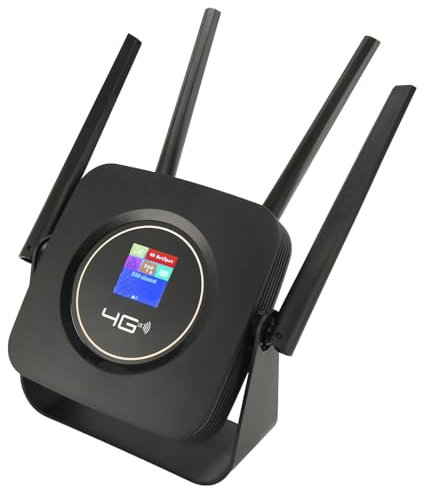 Routeur sans Fil 4G LTE, 300 Mbps, Signal Fort, 4 Antennes, Point d'accès WiFi Mobile Longue Portée avec Emplacement pour Carte SIM, pour Le Bureau (Prise UE)