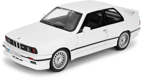 imtfzct 1/24 M3 Modellauto, Spielzeugauto aus Aluminiumdruckguss, Spielzeugmodellauto zum Sammeln, Pullback Spielzeugauto mit Sound und Lichtfunktion，Geschenke für Kinder von 3-10 Jahren(weiß)