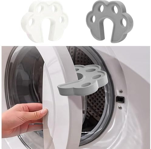 Auiremrti Lot de 2 butoirs de porte universels flexibles en forme de patte d'ours pour machine à laver, en caoutchouc TPR de qualité supérieure, empêche la formation de moisissures
