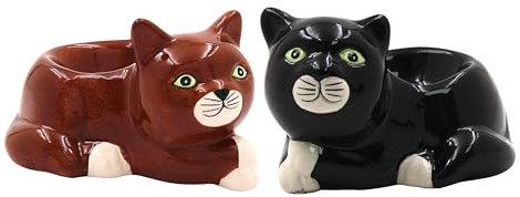 The Leonardo Collection Cat Novelty Egg Cups for Kitchen & Home | Ideal Eggs Cup for Egg Holder Storage | Durable Egg Holder for Everyday Use | Stylish Kitchen Accessory As Egg Cup