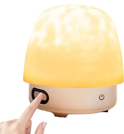 Genérico Lámpara Lunie, operación de control remoto, proyector de de 11 x 11 x 12.5 cm, lámpara de iluminación ambiental, función de altavoz inalámbrico, para dormitorio