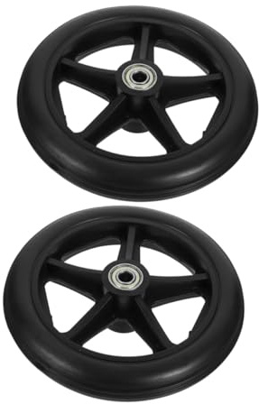 WRITWAA 2 Ensembles Roues Avant pour Fauteuil à Roues Roues de Rechange Caoutchouc Résistantes à Usure Solides et Silencieuses Accessoires de Remplacement pour Déambulateur