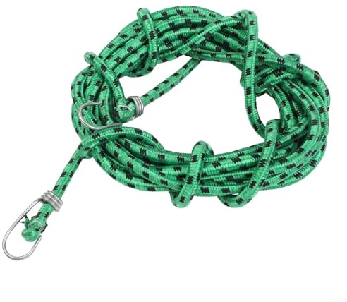 Cuerda elástica extra larga, 10 metros, cuerda de goma elástica resistente con ganchos para bicicleta, motocicleta, vehículo eléctrico, amarre de equipaje de coche (8 metros)