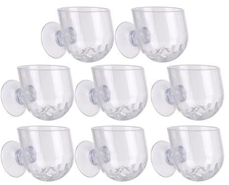 TOGEVAL 8 Pièces Vase Suspendu Acrylique pour Plantes avec Ventouse Pot Fleur Mural Multifonction pour Aquarium Hydroponie et Décoration Murale Intérieure et Extérieure