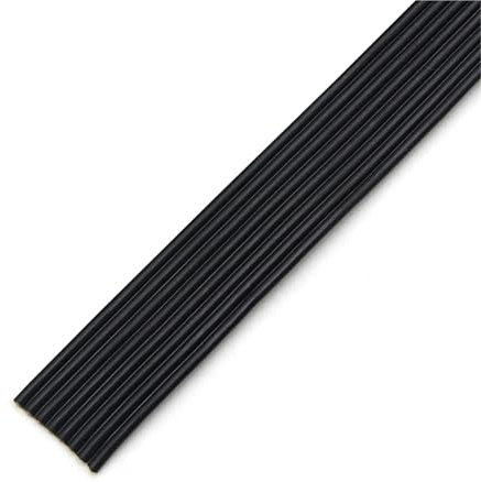 Cavo parallelo in silicone da 2/5/10 m, 20-30 AWG, multi-core 2P/4P/6P/8P/14P, resistente alle alte temperature, flessibile (nero, 8P, 10 metri, 28AWG)