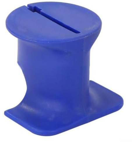 Vilgftyiet Soporte de sello de plástico para estampado a mano de metal, herramienta de artesanía en cuero, plantilla de fácil agarre, compatible con sellos de acero de 6 mm a 10 mm (8 x 8 mm)